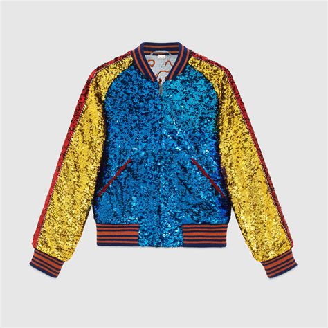 gucci inspired sequin bomber jacket|Gucci Sequin Jacket .